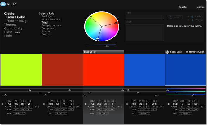 kuler2 thumb 19 Color Palette Generators to Help You Design Like A Pro