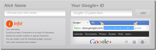 gplus.to offers vanity URLs for Google Plus