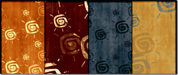 Grungy Summer Sun Tileable Patterns