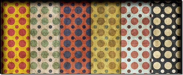 Seamless Colorful Grunge Polkadot Patterns