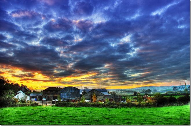 sunriseoverfarm thumb 52 Beautiful Examples  of HDR Photography